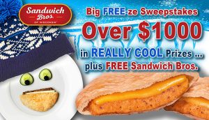 Sandwich Bros. Big FREE-ze Sweepstakes