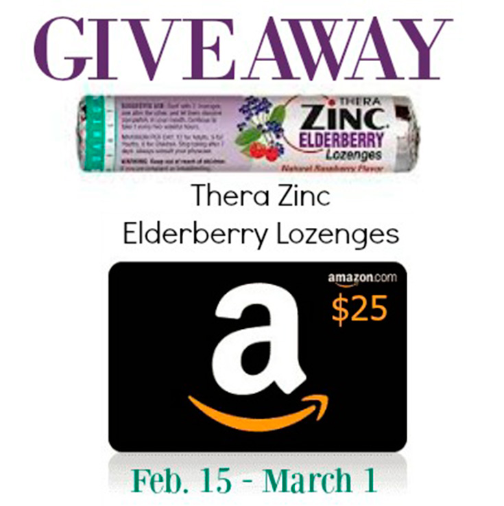 Thera Zinc Elderberry Lozenges + $25 Amazon Gift Card Giveaway
