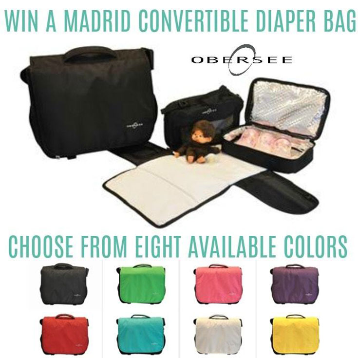 Obersee Madrid Convertible Diaper Bag Giveaway 