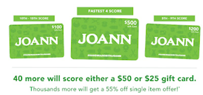 JOANN Gift Card Giveaway 