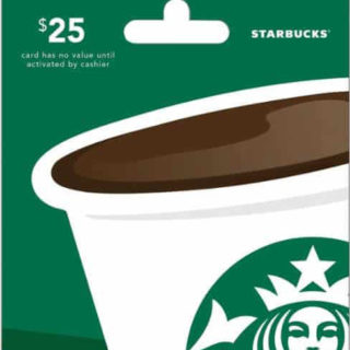 $25 Starbucks Gift Card Giveaway