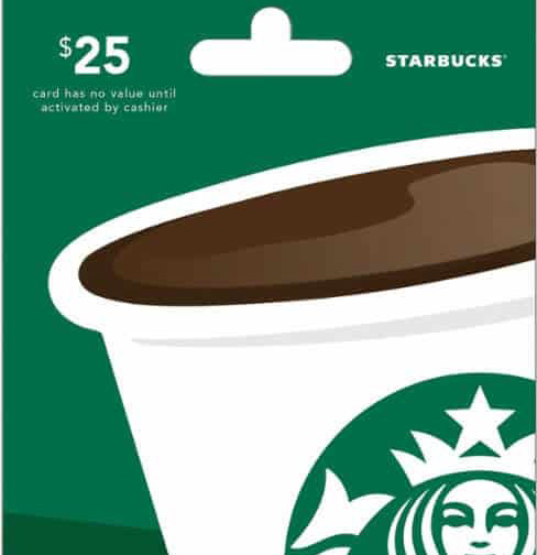 $25 Starbucks Gift Card Giveaway