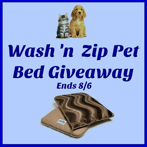 Wash n Zip Pet Bed Giveaway 